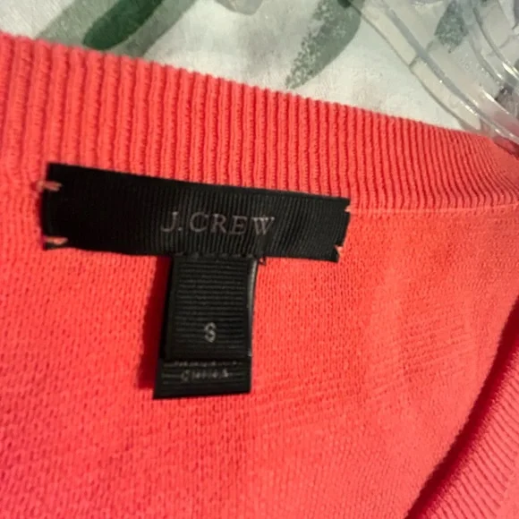J. Crew Orange Knit Crew Neck Top Size S - Picture 3 of 6